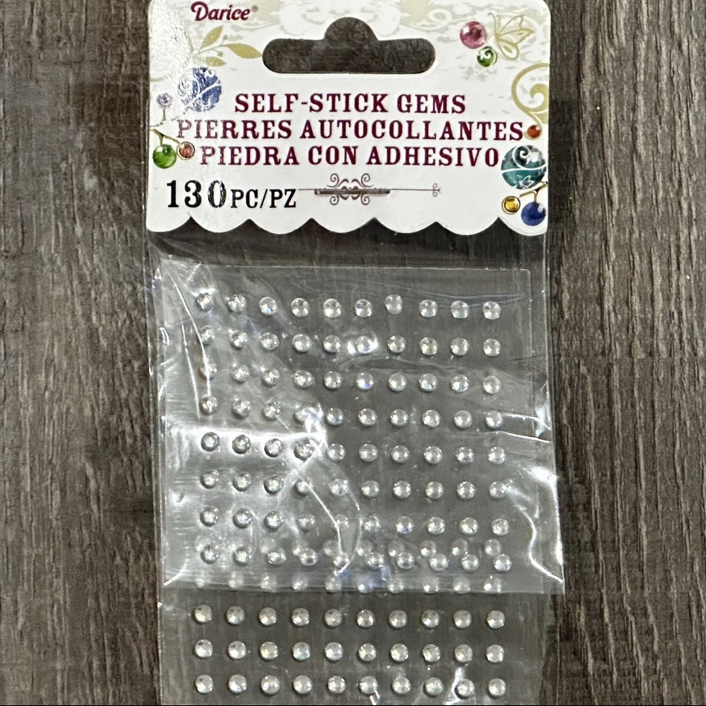 💞 New Pack of 130 Self-Stick Gems Self-Adhesive Crafting Embellishments